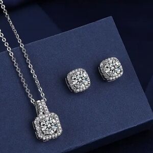 Square Cubic Zirconia jewelry gift set